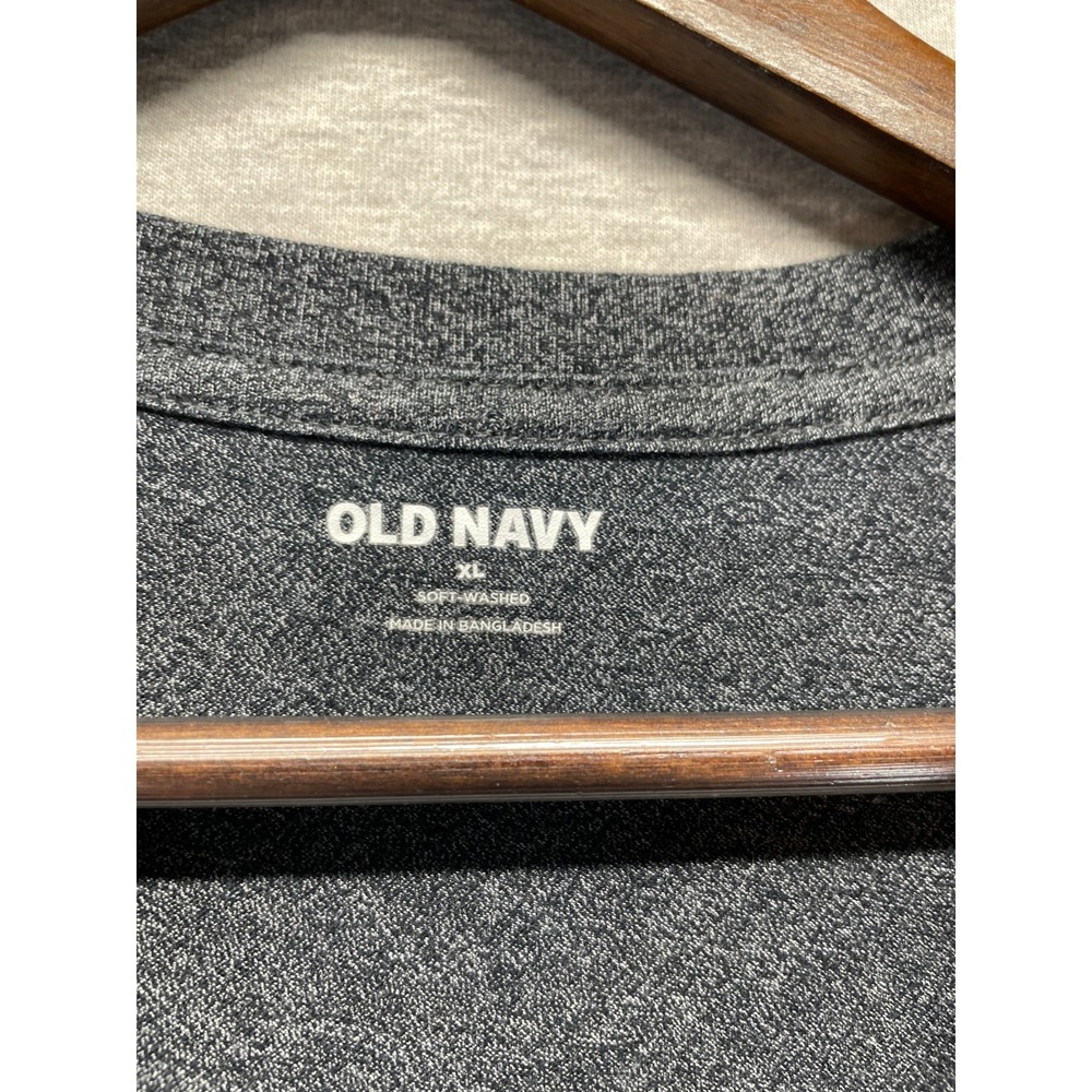 Old Navy Soft Washed T Shirt Mens XL Heather Charcoal Gray Cotton Crew Neck - Picture 11 of 14